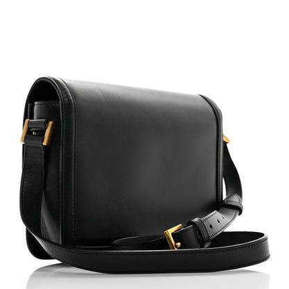 Saint Laurent Box Calfskin Monogram Medium Solferino Satchel Black 3 of 12