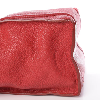 Celine Drummed Calfskin Mini Luggage Red 9 of 16