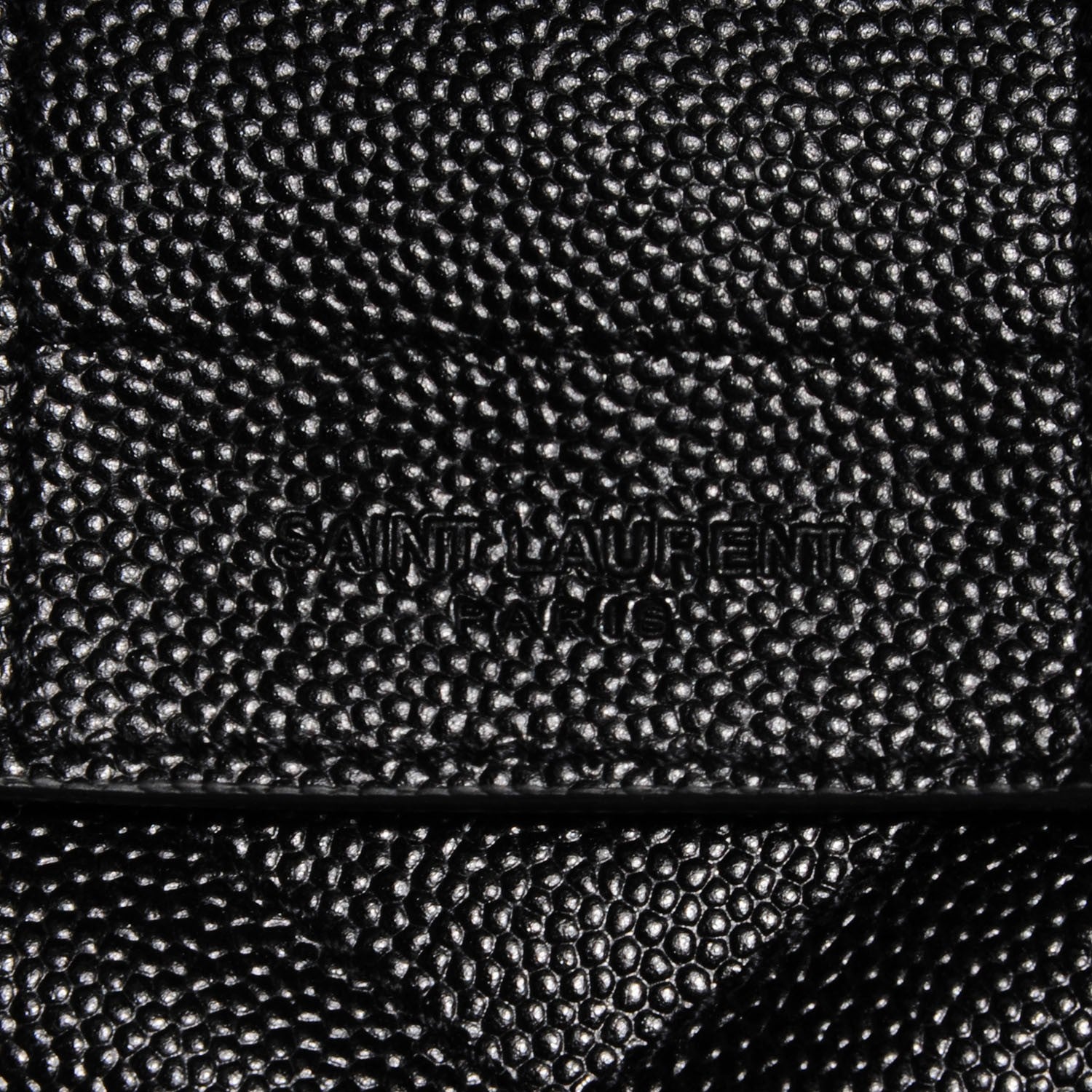 Saint Laurent Grain De Poudre Matelasse Chevron Monogram Shopping Bag Black 11 of 11