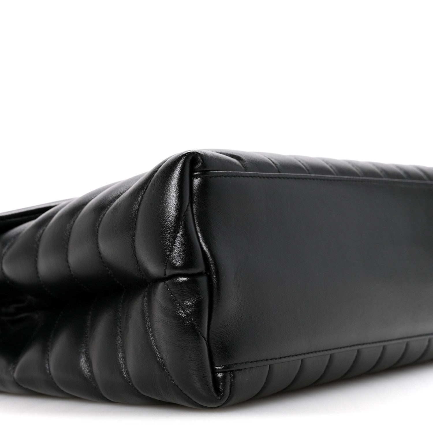 Saint Laurent Calfskin Y Quilted Monogram Monochrome Medium Loulou Chain Satchel Black 9 of 12