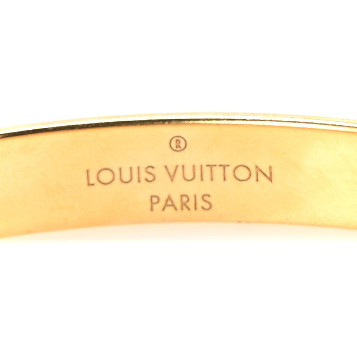 Brass Monogram Nanogram Cuff M Gold