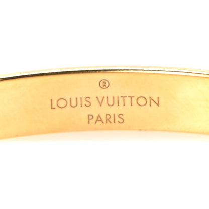 Louis Vuitton Brass Monogram Nanogram Cuff M Gold 4 of 8