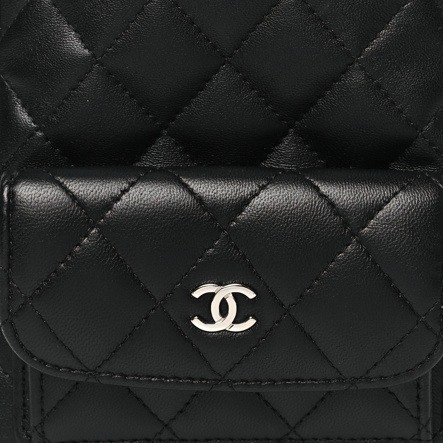 Chanel Lambskin Quilted CC Mini Classic Backpack Black 8 of 11
