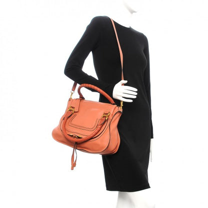 Chloe Calfskin Medium Marcie Satchel Coral 2 of 11