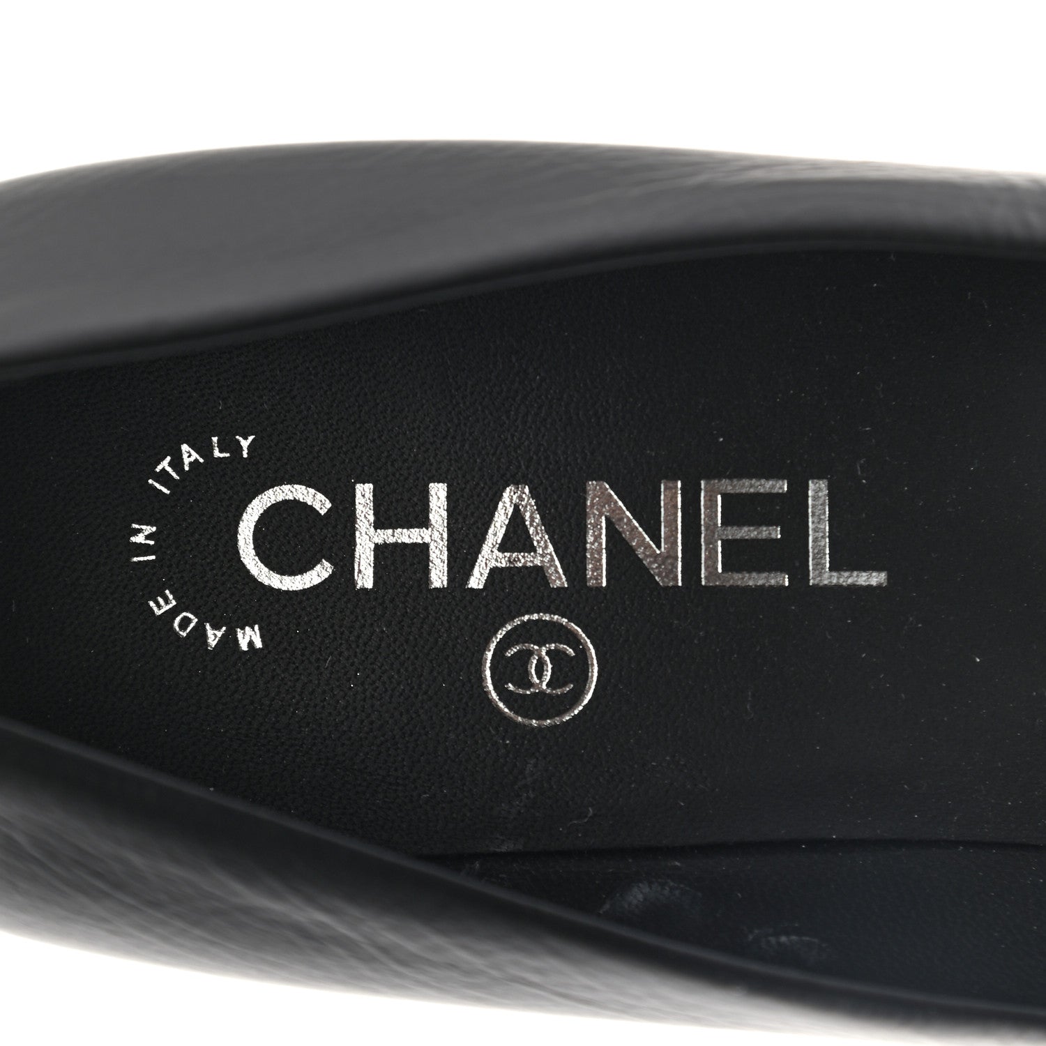Chanel Patent Calfskin CC Cap Toe Chain Pumps 39 Black 7 of 9