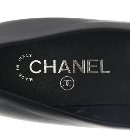 Chanel Patent Calfskin CC Cap Toe Chain Pumps 39 Black 7 of 9