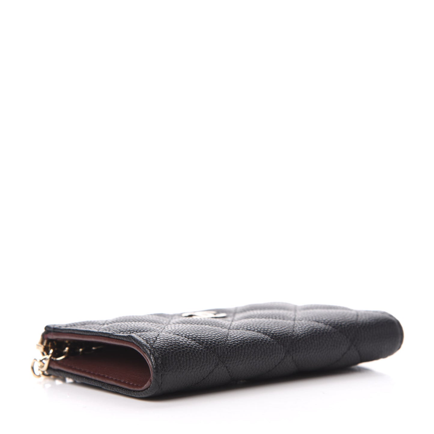 Caviar Quilted Zipped Key Holder Case Black
