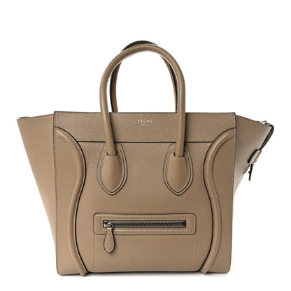 Celine Drummed Calfskin Mini Luggage Dune 1 of 10