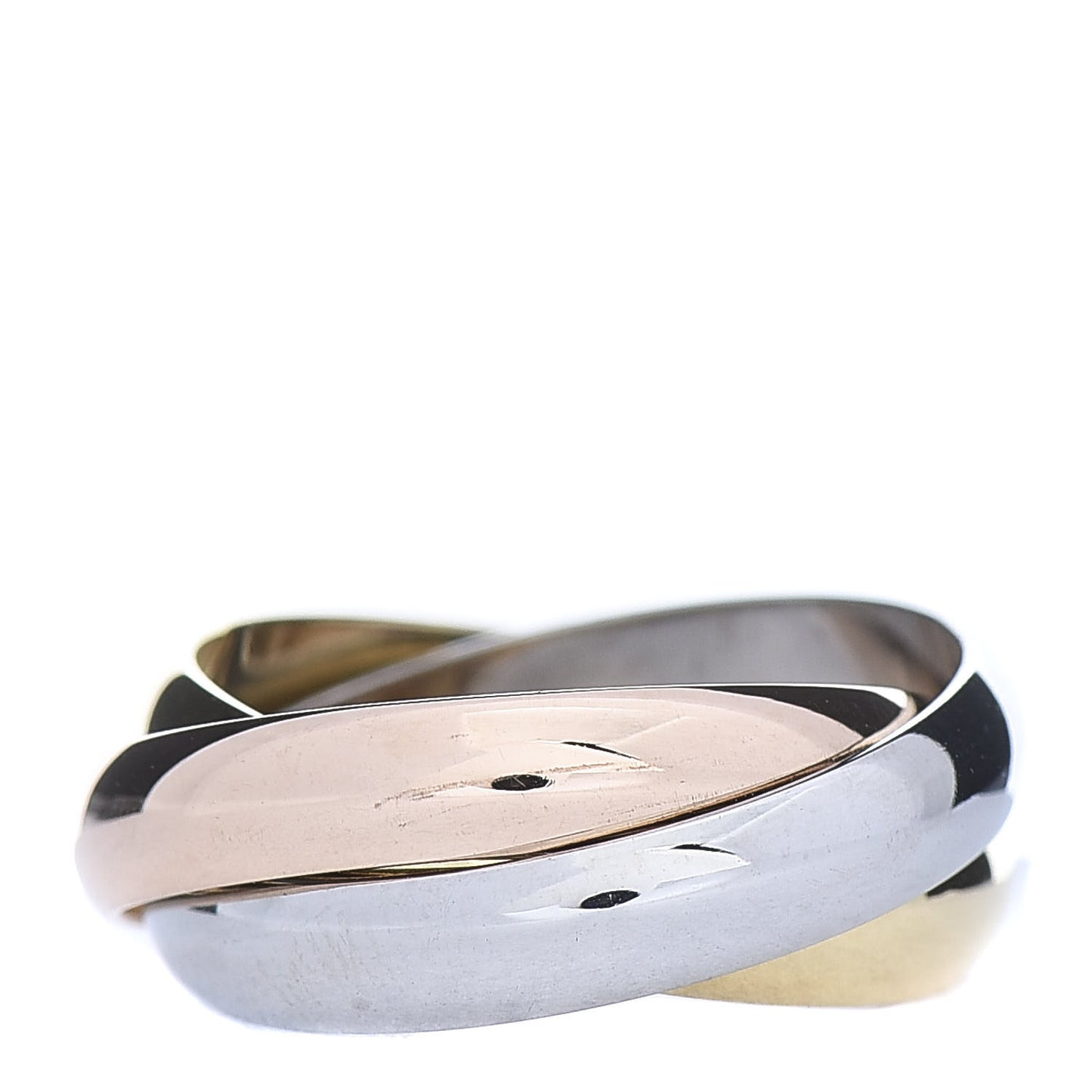 18K Pink Yellow White Gold Classic Trinity Ring 50 5.25