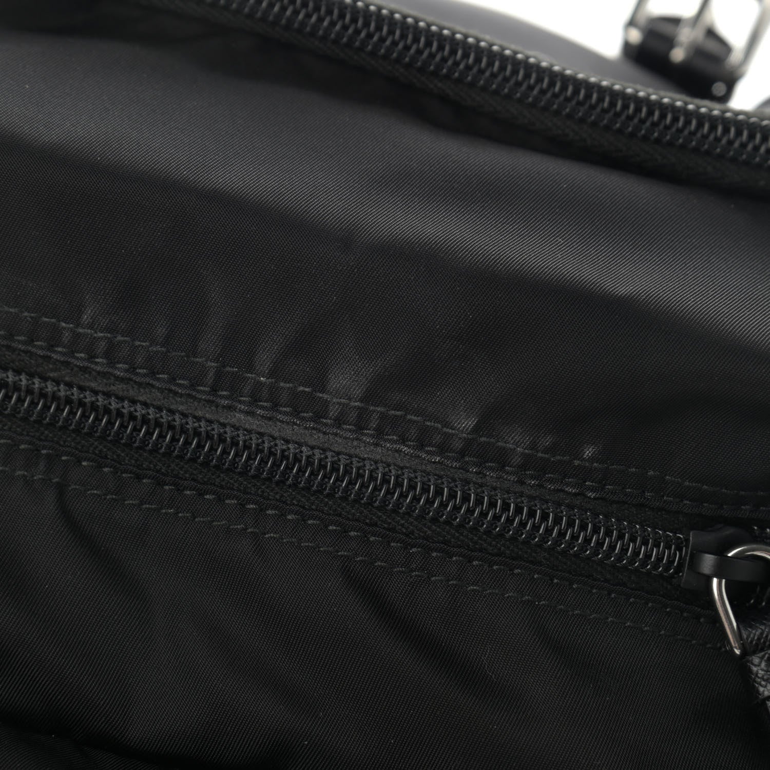 Prada Nylon New Vela Studded Messenger Black White 12 of 12