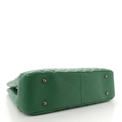 Chanel Caviar Quilted Large Classic Shopping Tote Green 4 of 10