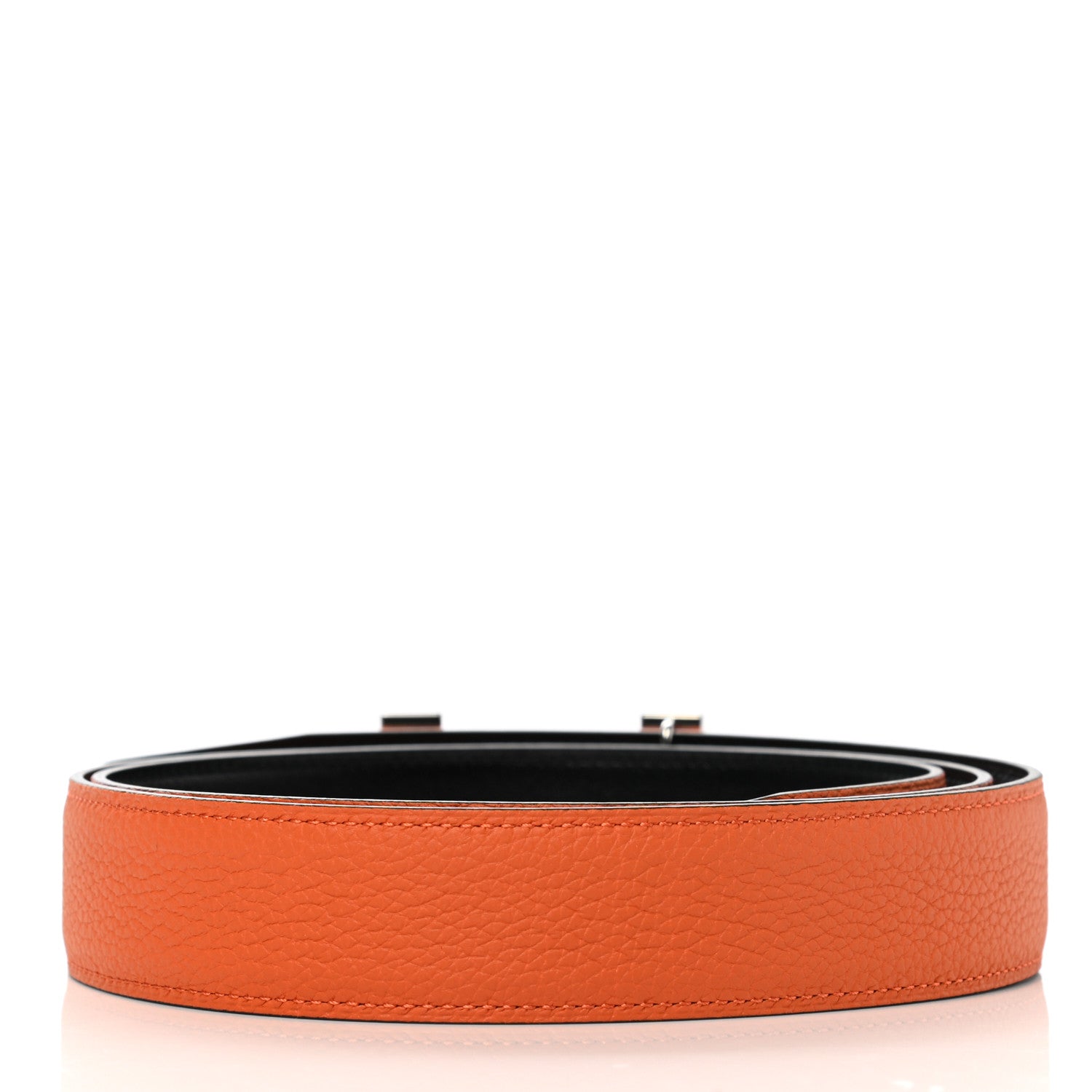 Hermes Swift Togo 32mm Quizz H Belt 105 Black Orange 2 of 6