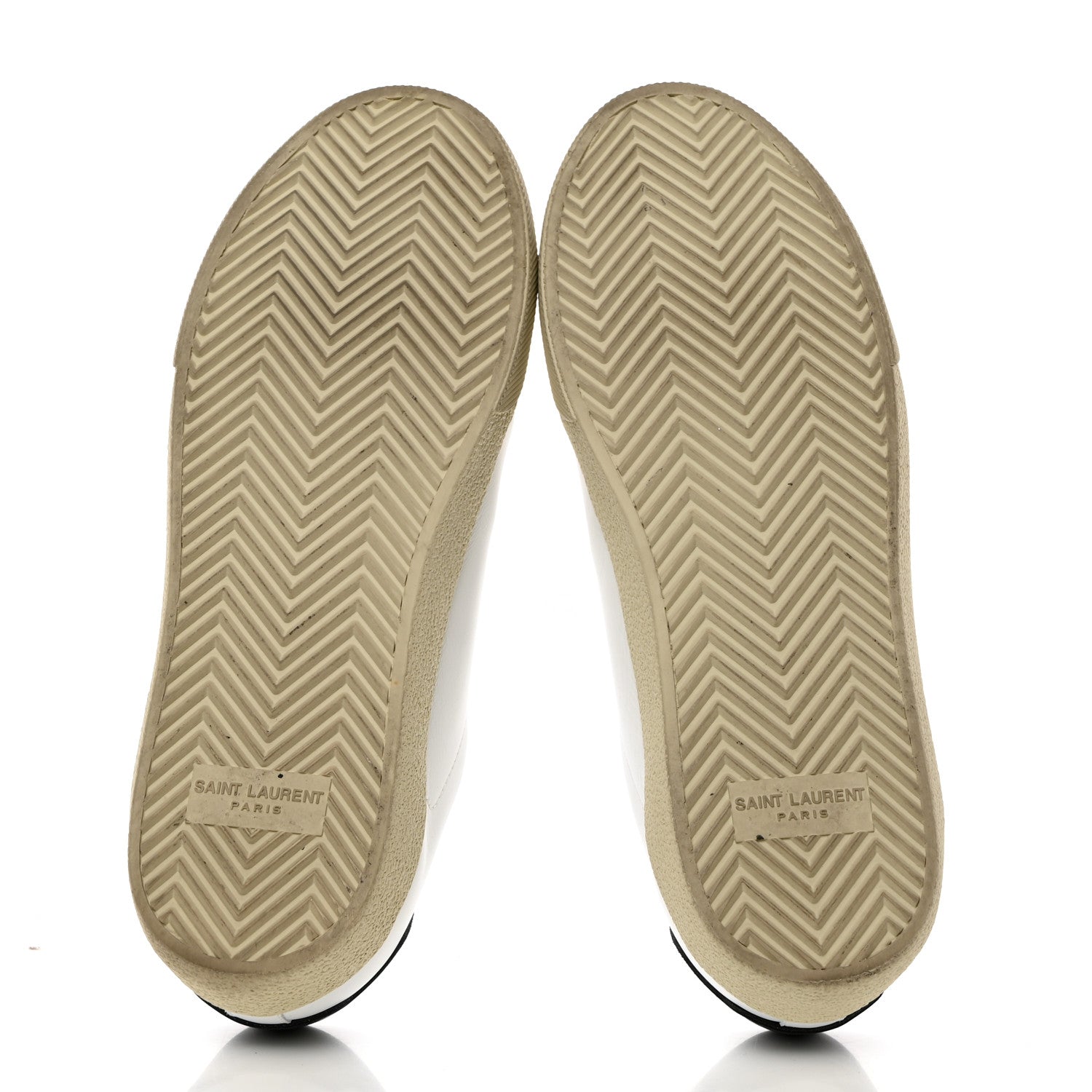 Saint Laurent Calfskin Embroidered Court Classic Sneakers 38 White Black 5 of 9