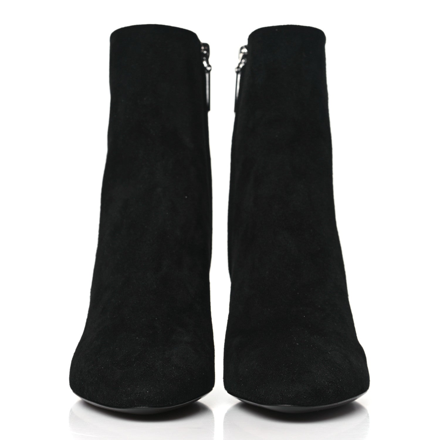 Saint Laurent Suede Loulou Ankle Zip Boot 36 Black 2 of 9