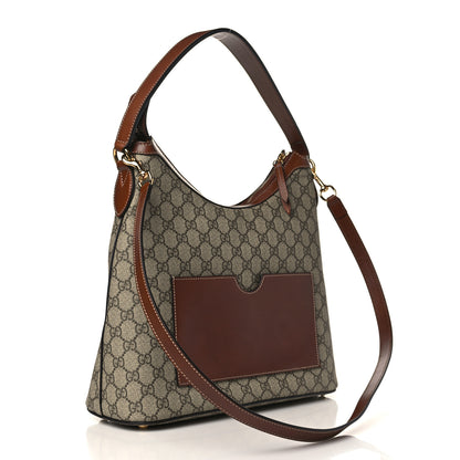 Gucci GG Supreme Monogram Linea A Hobo Brown 3 of 9