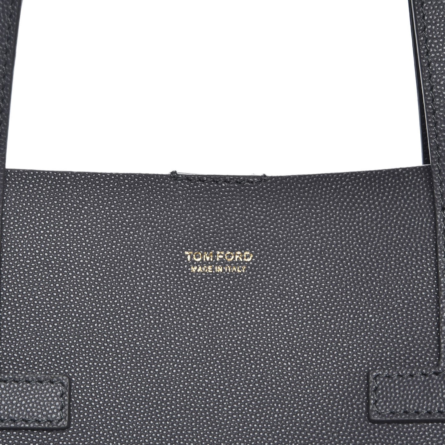 Grained Calfskin Large T Tote Light Grey