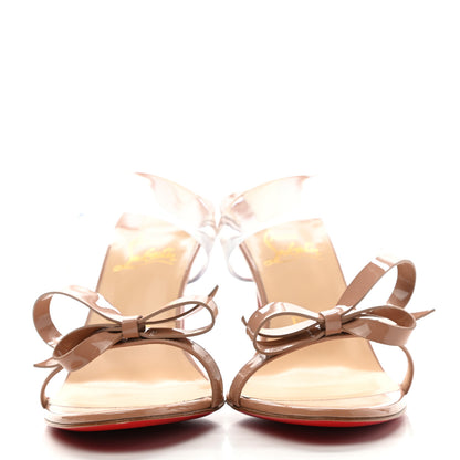 Christian Louboutin Patent PVC Just Nodo 85 Slide Sandals 39 Nude 2 of 10