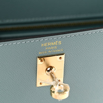 Hermes Madame Calfskin Kelly Sellier 25 Ciel 6 of 11