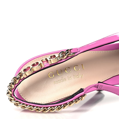 Gucci Patent Signoria Slingback Pumps 36.5 Pink 7 of 9