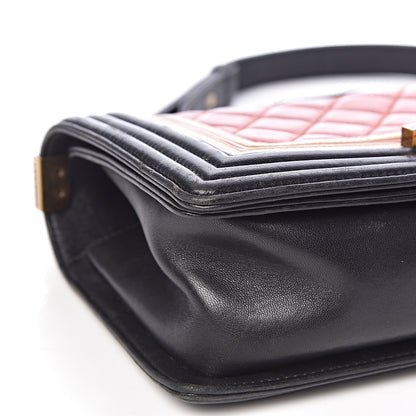 Chanel Lambskin Quilted Medium Crest Embellished Boy Flap Multicolor 9 of 17