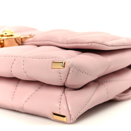 Versace Lambskin Quilted Mini Kleio Crossbody Bag Light Pink 11 of 11