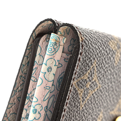 Louis Vuitton Monogram Fleuri Elise Wallet Rose 14 of 15