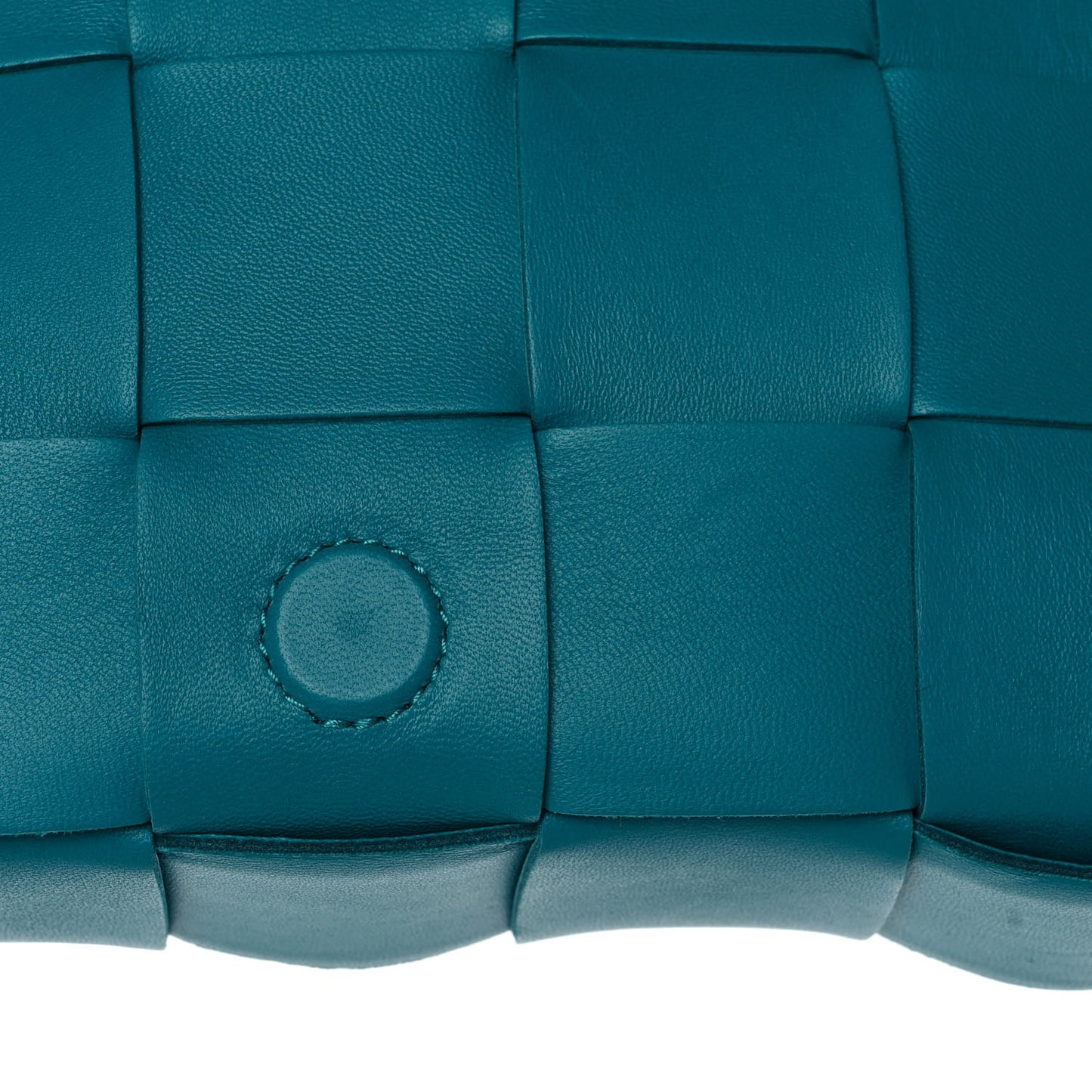 Lambskin Maxi Intrecciato Cassette Crossbody Bag Petrol Blue