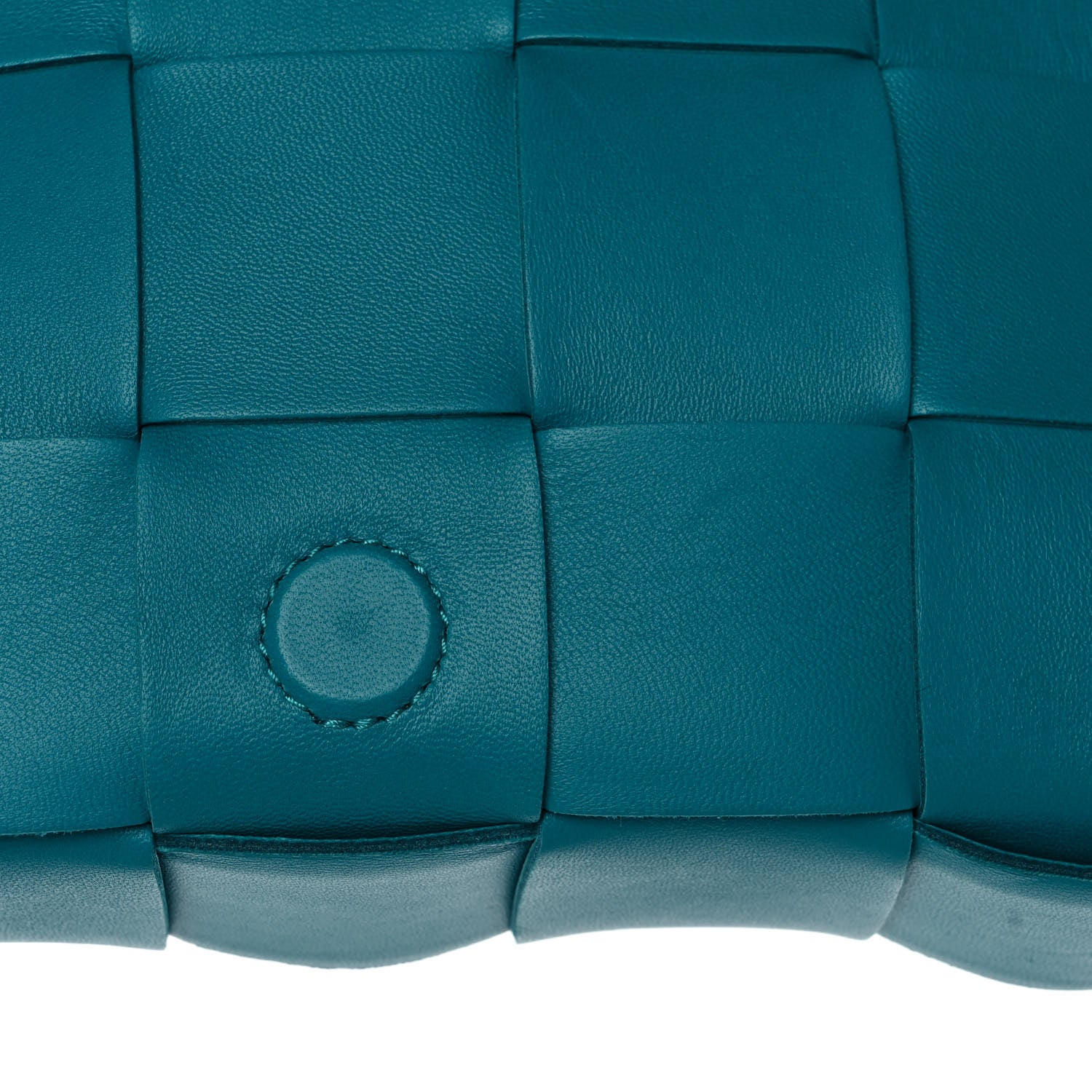 Bottega Veneta Lambskin Maxi Intrecciato Cassette Crossbody Bag Petrol Blue 14 of 14