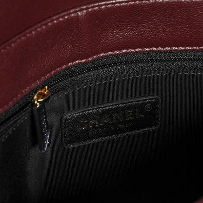 Chanel Sheepskin Quilted Vintage Mademoiselle Flap Dark Red 7 of 8
