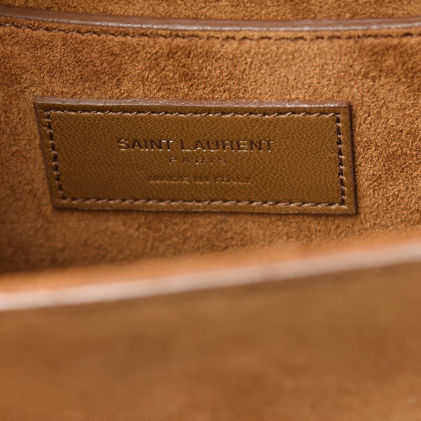 Suede Fringe Baby Monogram Satchel Light Ocre