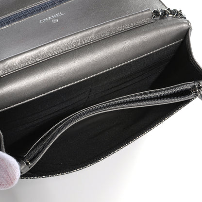 Chanel Caviar Wallet on Chain WOC Metallic 9 of 9