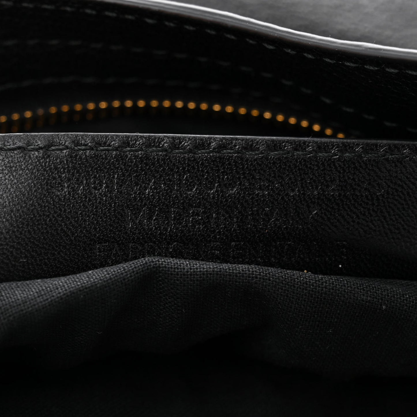 Chevre Gold Metallic Edge Hardware Town Black