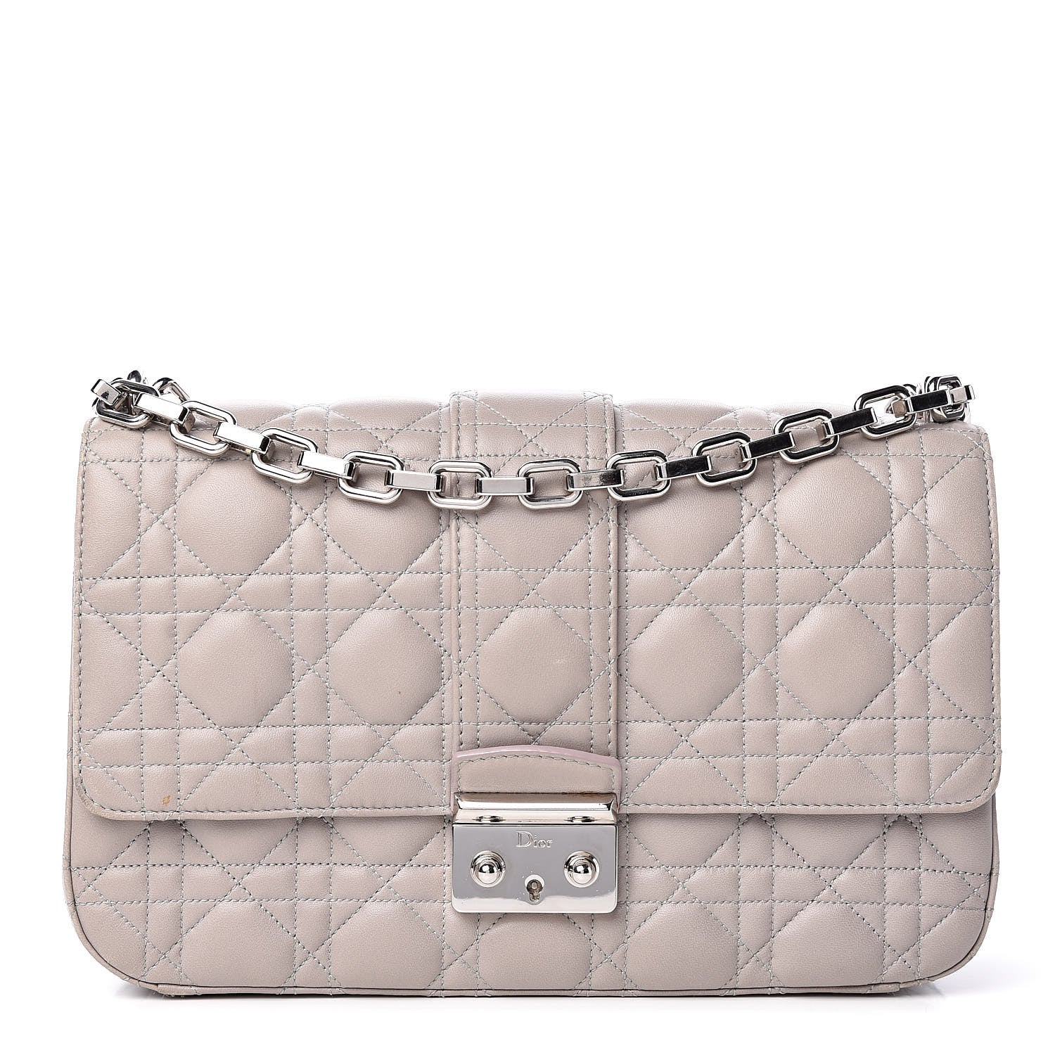 Christian Dior Lambskin Cannage Medium Miss Dior Flap Grey 1 of 15