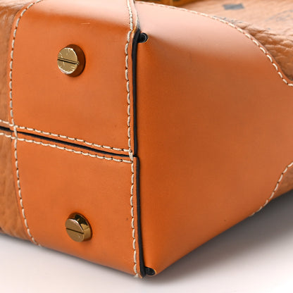 MCM Visetos Small Soft Berlin Crossbody Cognac 8 of 9