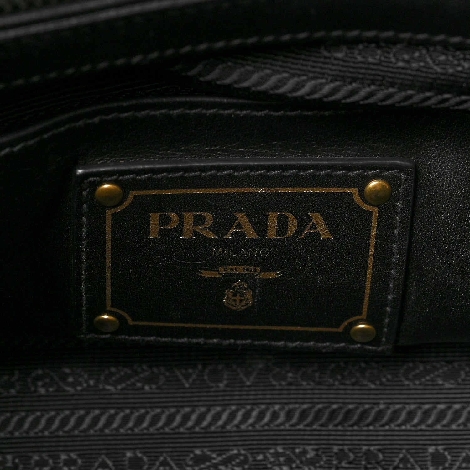 Prada City Calf Front Pocket Tote Black 5 of 7