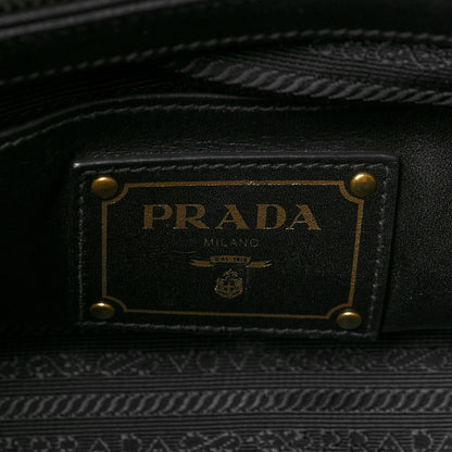 Prada City Calf Front Pocket Tote Black 5 of 7
