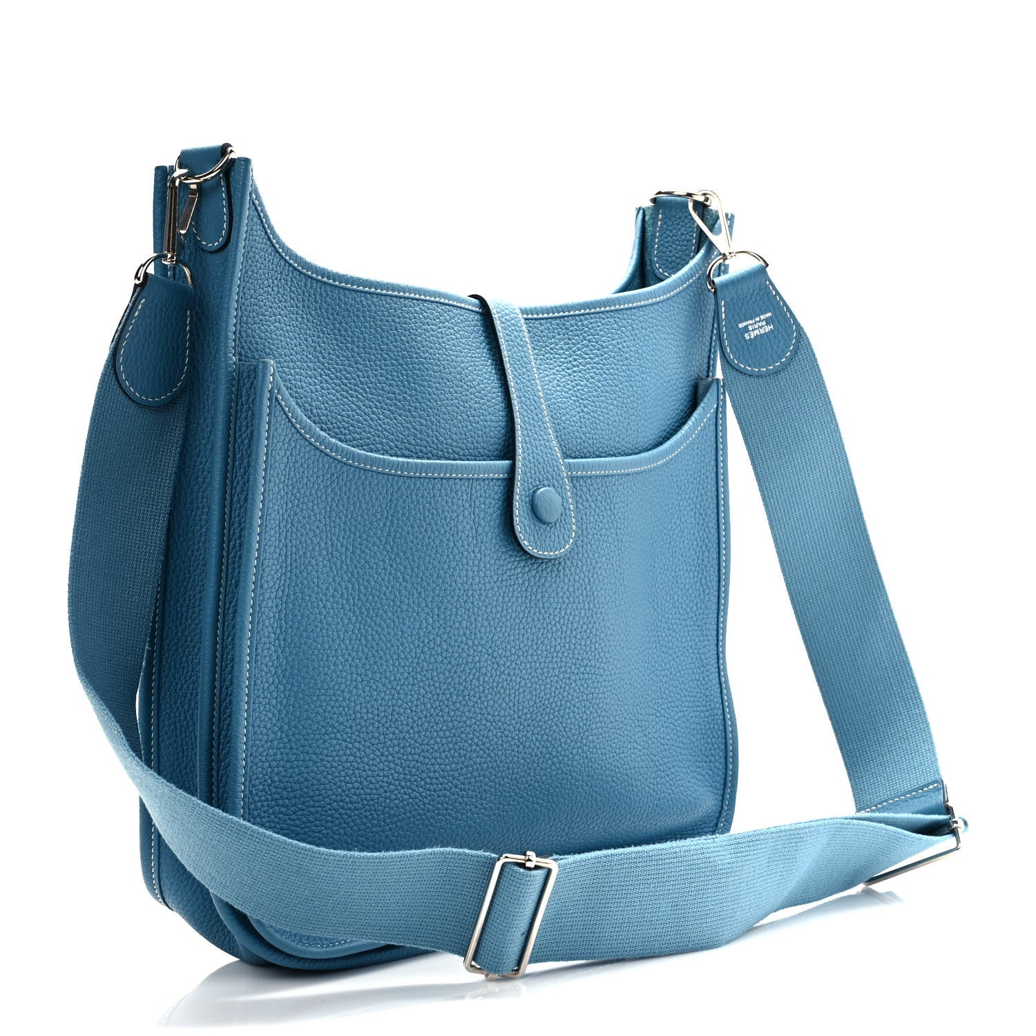 Hermes Taurillon Clemence Evelyne III GM Blue Jean 3 of 7