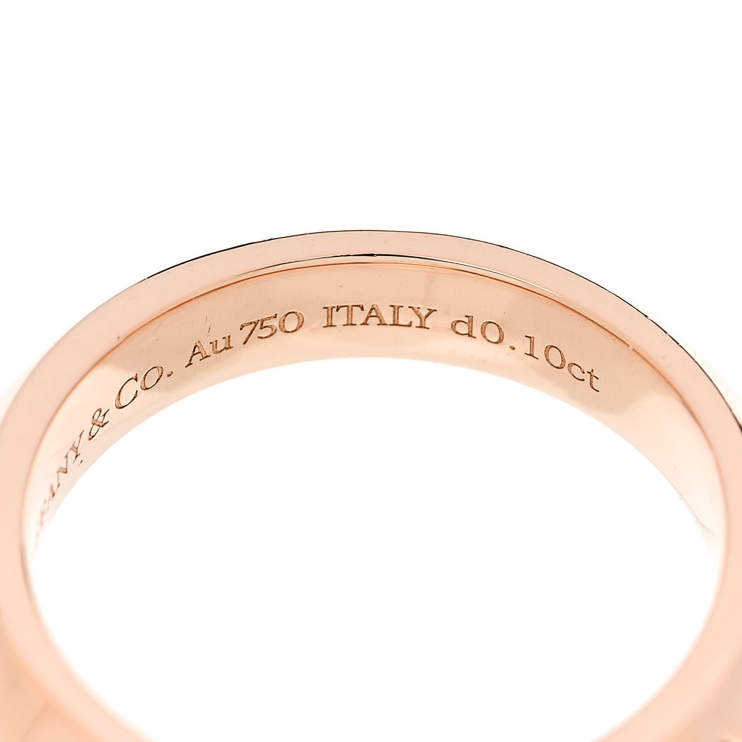 Tiffany 18K Rose Gold Diamond Narrow Atlas X Closed Ring 57 8 5 of 6