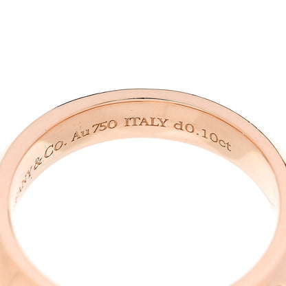 Tiffany 18K Rose Gold Diamond Narrow Atlas X Closed Ring 57 8 5 of 6