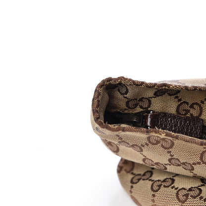 Gucci GG Monogram Medium Web Handle Bucket Tote Dark Brown 8 of 26