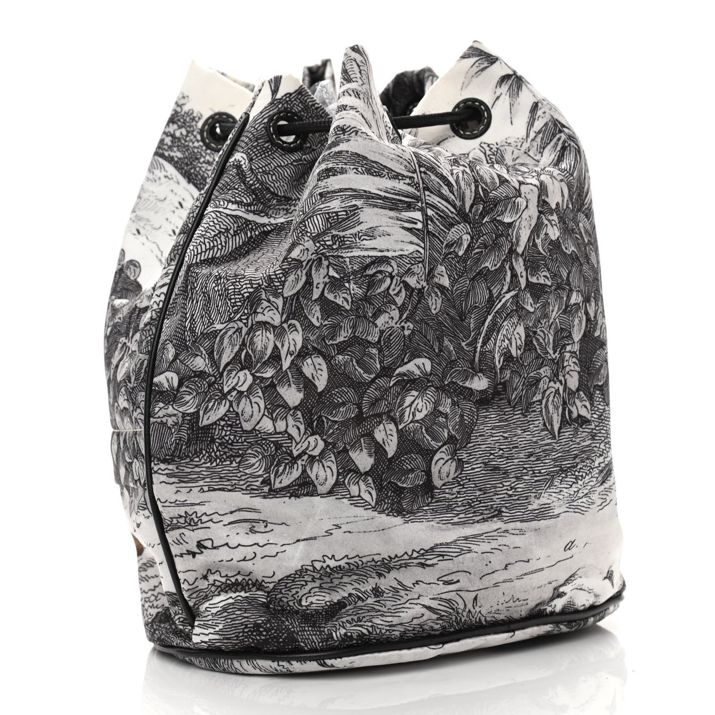 Nylon Deer Print Drawstring Bucket Bag Multicolor