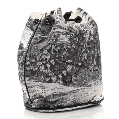 Burberry Nylon Deer Print Drawstring Bucket Bag Multicolor 3 of 10