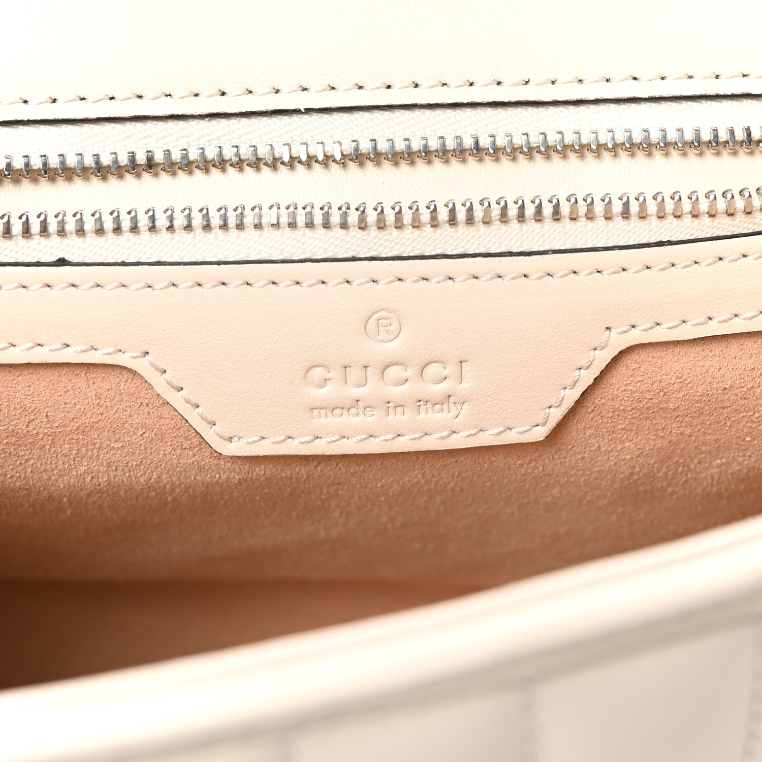 Gucci Calfskin Matelasse Aria Small GG Marmont Shoulder Bag Mystic White 6 of 10