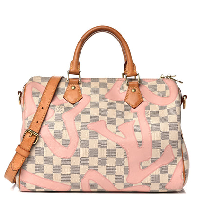 Louis Vuitton Damier Azur Tahitienne Speedy Bandouliere 30 Rose Ballerine 1 of 27