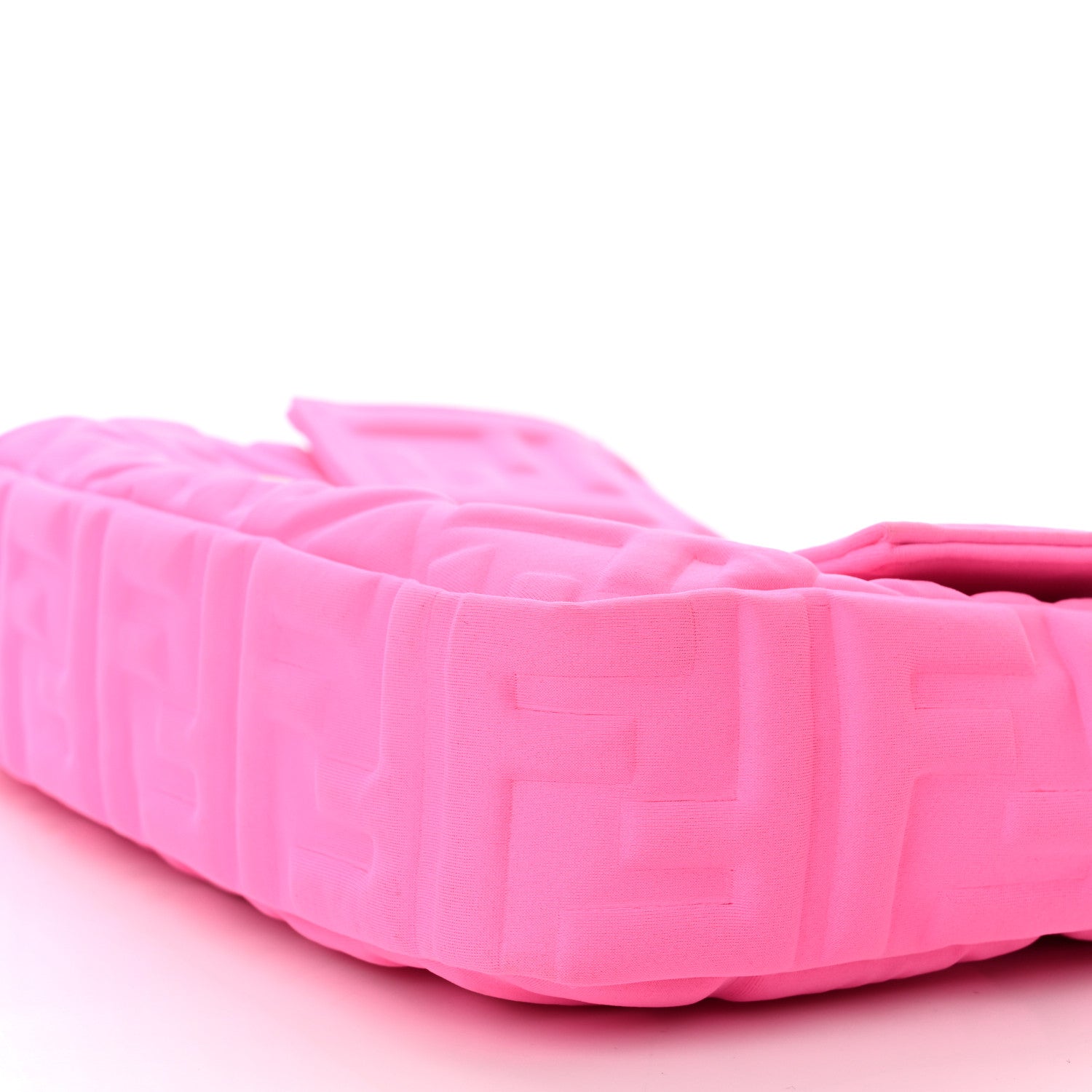 Fendi Lycra FF 1974 Embossed Baguette Rosa Fluo 10 of 12