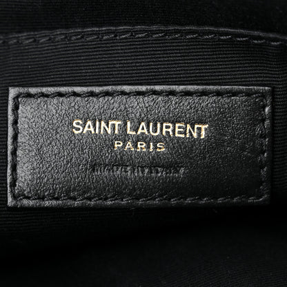 Saint Laurent Denim Quilted Monogram Round Crossbody Bag Rodeo Blue 6 of 10