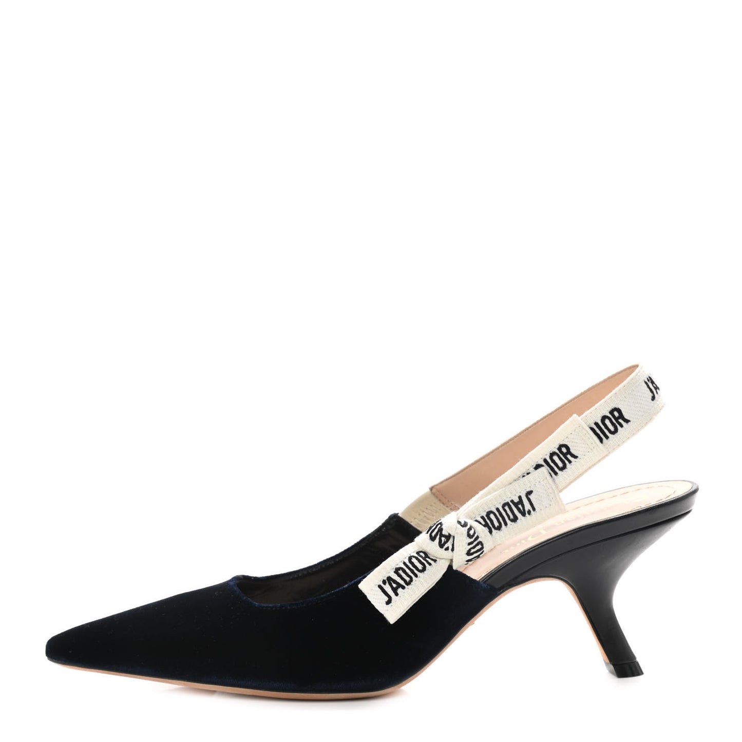 Velvet Ribbon J'Adoir Slingback 65mm Pumps 39.5 Deep Blue