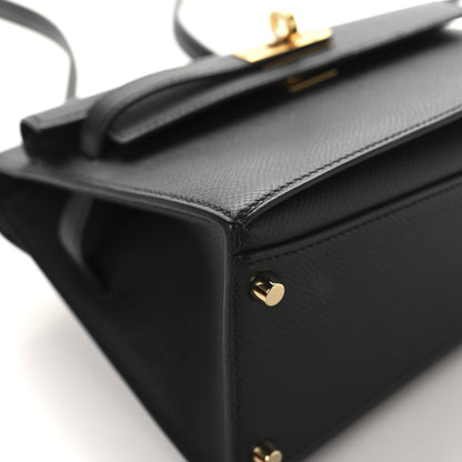 Hermes Epsom Kelly En Desordre Sellier 20 Black 10 of 14