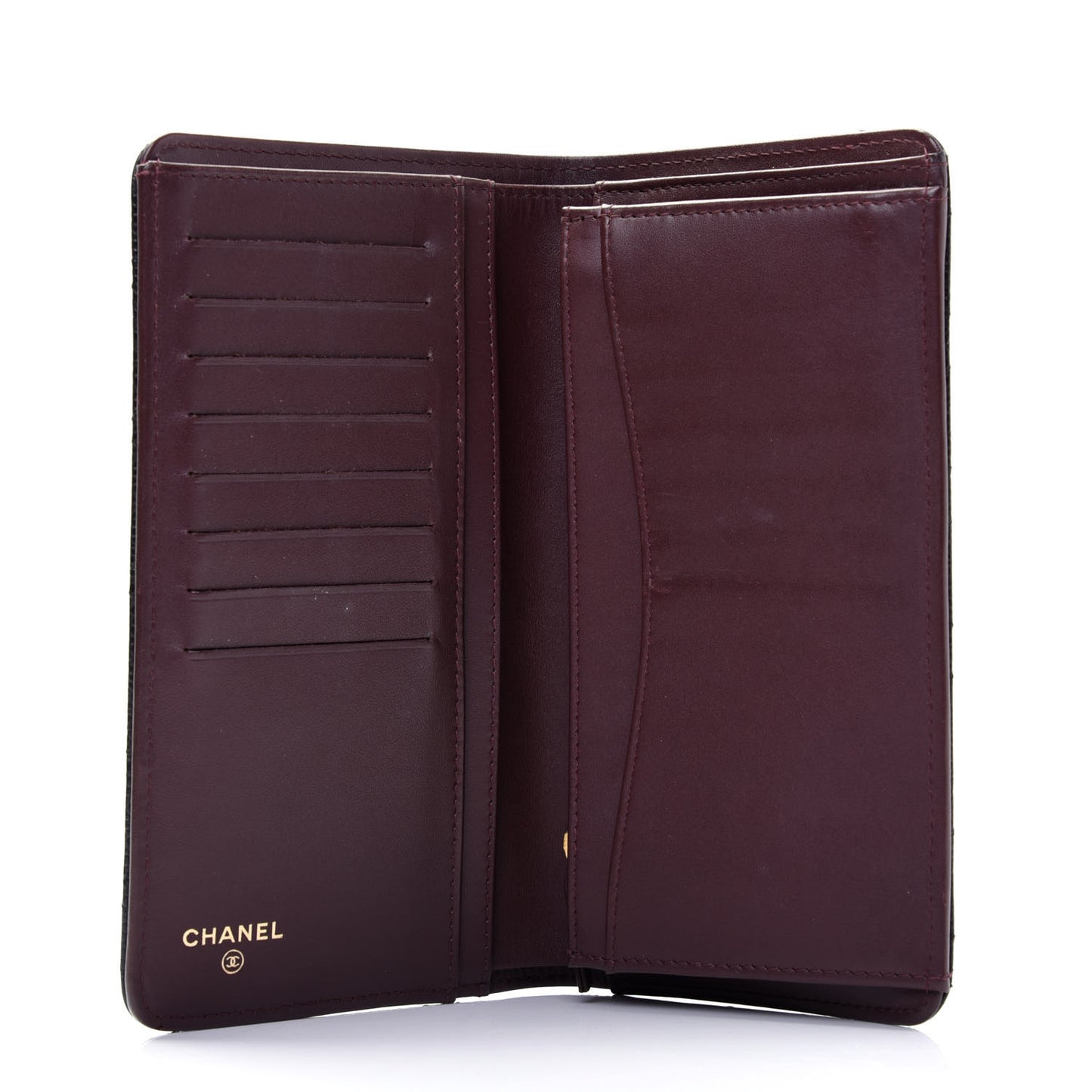 Caviar Quilted Yen Wallet Black