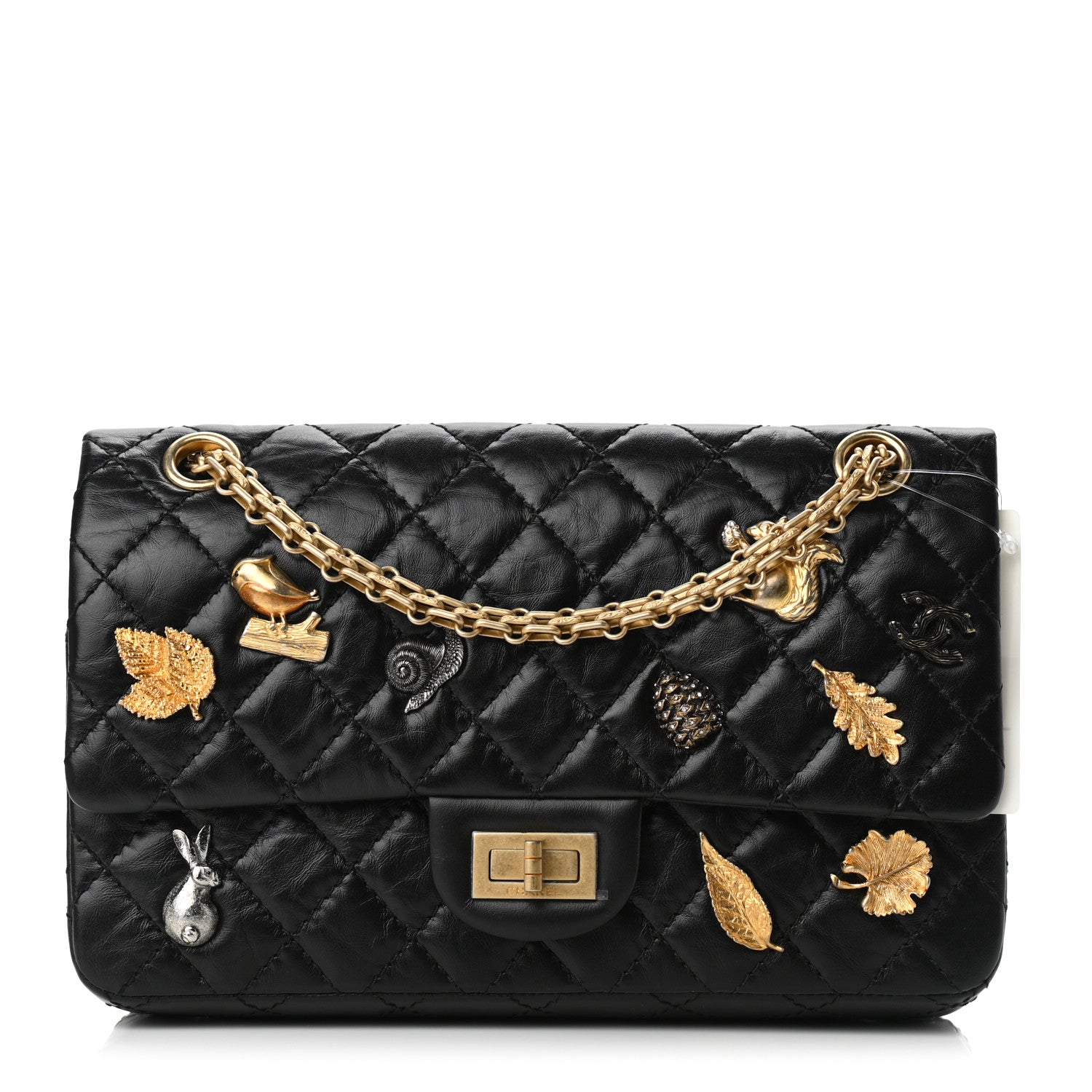 Chanel Aged Calfskin Lucky Charms 2.55 Reissue 225 Flap Black 1 of 10